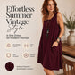 Neu eingetroffen✨🌿 Ärmelloses Kleid aus Leinenmischung in lockerer Passform mit Seitentaschen – müheloser Sommer-Style