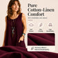 Neu eingetroffen✨🌿 Ärmelloses Kleid aus Leinenmischung in lockerer Passform mit Seitentaschen – müheloser Sommer-Style