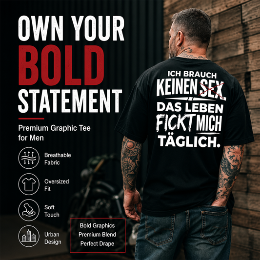 🏆Bestseller🏆Herren T-Shirt mit witzigem deutschen Spruch – Rundhals, Kurzarm & lässige Passform – Perfekt für Bierliebhaber, Partys & den alltäglichen Humor 😄