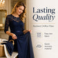 ✨ Spitzenkleid mit Satin-Gürtel und langem Rock – feminin