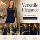 ✨ Spitzenkleid mit Satin-Gürtel und langem Rock – feminin