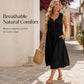 👗Ärmelloses Baumwoll-Leinen-Kleid für Damen