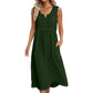 👗Ärmelloses Baumwoll-Leinen-Kleid für Damen