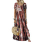 Aktueller Trend⭐💃 Fließendes Midi-Kleid im Tie-Dye-Look mit elegantem Fall – vielseitiger Stil für Urlaub und Stadtrundgänge