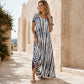 Aktueller Trend⭐💃 Fließendes Midi-Kleid im Tie-Dye-Look mit elegantem Fall – vielseitiger Stil für Urlaub und Stadtrundgänge