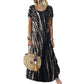 Aktueller Trend⭐💃 Fließendes Midi-Kleid im Tie-Dye-Look mit elegantem Fall – vielseitiger Stil für Urlaub und Stadtrundgänge