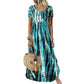 Aktueller Trend⭐💃 Fließendes Midi-Kleid im Tie-Dye-Look mit elegantem Fall – vielseitiger Stil für Urlaub und Stadtrundgänge