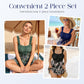 Plus Size Tummy Control 2-Piece Swimsuit Set
