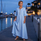 🔥Must-have👗Maxikleid für Damen mit V-Ausschnitt und Rüschenärmeln