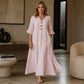🔥Must-have👗Maxikleid für Damen mit V-Ausschnitt und Rüschenärmeln