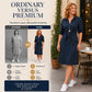 🏆Bestseller👗 Damen-Shirtkleid mit 3/4-Ärmeln & Gürtel – Figurschmeichelnd, vielseitig & bequem | Perfekt für jeden Anlass
