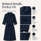 🏆Bestseller👗 Damen-Shirtkleid mit 3/4-Ärmeln & Gürtel – Figurschmeichelnd, vielseitig & bequem | Perfekt für jeden Anlass