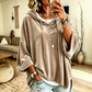 📢🎉50%Rabatt!!!🛍️✨Damen-Sweatshirt aus Samt mit lockerer Passform und Kordelzug