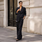 Neue Saison 🌿Elegantes Blazer- und Weite-Hosen-Set für Damen