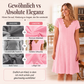 👗Top-Empfehlung - V-Ausschnitt Lochstickerei-Kleid mit Muschelsaum – Leicht & Romantisch für Gartenpartys oder Brunch 🌿