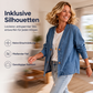 Legere kragenlose Damen-Strickjacke mit Knopfverschluss