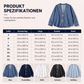 Legere kragenlose Damen-Strickjacke mit Knopfverschluss