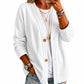 Legere kragenlose Damen-Strickjacke mit Knopfverschluss