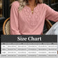 ☀️👚Top-Empfehlung – Bluse mit V-Ausschnitt und Spitzenbesatz – atmungsaktiver Stoff und figurschmeichelnder Fall für Arbeit oder Wochenende 🌿