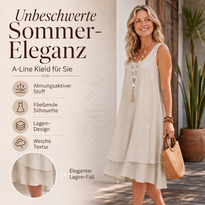 👗✨Jetzt im Trend – ärmelloses Doppelschicht-Kleid