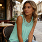 👚 Top-bewertet – luftiges Spitzen-Top mit Falten