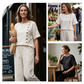 🌿👚 Neuheiten – zweiteiliges Sommer-Set – leicht und atmungsaktiv