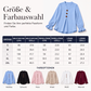 🛍️👚 Tagesangebot – elegante Bluse mit Rüschenärmeln – zeitlos und atmungsaktiv