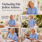 Weites V-Ausschnitt-Knopf-Oberteil für Damen