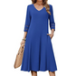 🔥 Top-bewertet – V-Ausschnitt-Midikleid – vielseitig und elegant ✨