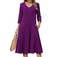 🔥 Top-bewertet – V-Ausschnitt-Midikleid – vielseitig und elegant ✨