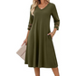 🔥 Top-bewertet – V-Ausschnitt-Midikleid – vielseitig und elegant ✨