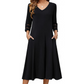 🔥 Top-bewertet – V-Ausschnitt-Midikleid – vielseitig und elegant ✨
