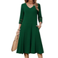 🔥 Top-bewertet – V-Ausschnitt-Midikleid – vielseitig und elegant ✨