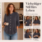 Aktueller Trend👚 Klassisches Hemd mit Kragen und feinen Falten