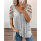 Bestseller💕 Cold-Shoulder-T-Shirt – Trendige Cut-Outs und einfache Kombinierbarkeit für jedes Outfit