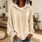 Legerer Kapuzenpullover aus Samt für Damen