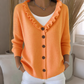 Damen-Strickjacke mit Rüschenkragen