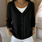 Damen-Strickjacke mit Rüschenkragen