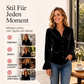 ☀️👚 Neuheiten – Samt-Top mit Rüschenbündchen – Weicher Fall & elegante Knopfleiste für Arbeit oder Wochenende