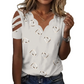 💕 V-Ausschnitt-Shirt mit Herzen – Leichte Baumwollqualität, zarte Muschelkante & femininer Schnitt – Ideal für Alltag, Freizeit & kleine Ausflüge