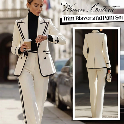 💎 Neuheiten – Zweiteiliger Blazer mit Kontrastbesatz – elegant und modern