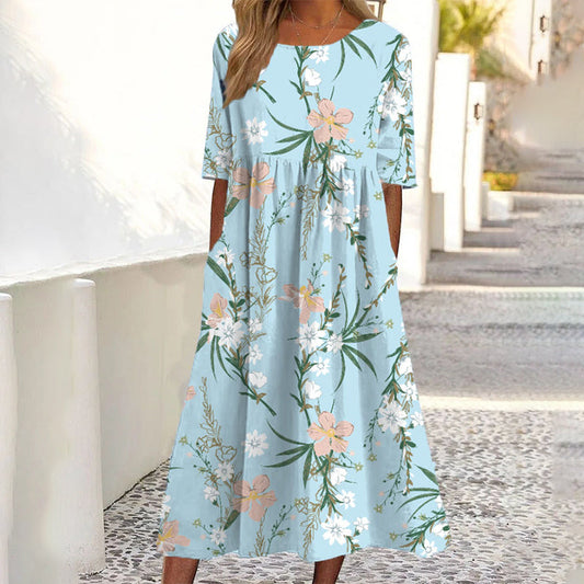 ⭐ Bestseller – Lockeres Print-Kleid mit Seitentaschen – perfekt für jeden Tag
