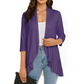 Must-have🌸Damen-Cardigan mit 3/4-Ärmeln und offenem Vorderteil