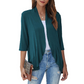 Must-have🌸Damen-Cardigan mit 3/4-Ärmeln und offenem Vorderteil