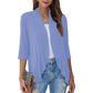 Must-have🌸Damen-Cardigan mit 3/4-Ärmeln und offenem Vorderteil