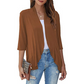 Must-have🌸Damen-Cardigan mit 3/4-Ärmeln und offenem Vorderteil