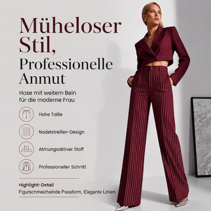 👖 Jetzt im Trend – Weite Hose mit vertikalen Streifen – vielseitig und atmungsaktiv