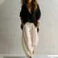 👚 Saisonaler Stil – Lässiges Hemd & drapierte Hose – edler Casual-Look für den Alltag