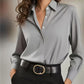 🌸 Satin-Bluse mit langen Ärmeln – Leichter Stoff, femininer Schnitt & edle Optik – Ideal für warme Tage & stilvolle Abende