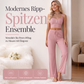 🌙 Jetzt im Trend – Camisole-Pyjama-Set mit Rippstruktur – lässig und elegant 💫